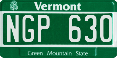 VT license plate NGP630