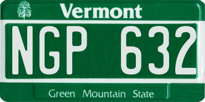 VT license plate NGP632