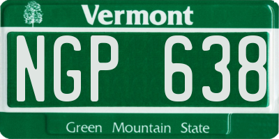 VT license plate NGP638