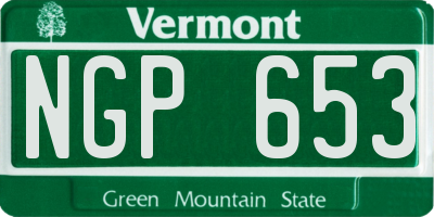 VT license plate NGP653