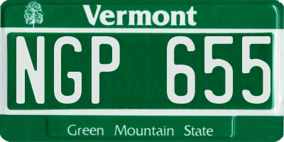 VT license plate NGP655