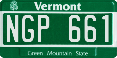 VT license plate NGP661