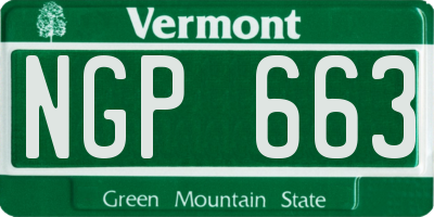 VT license plate NGP663