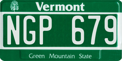 VT license plate NGP679