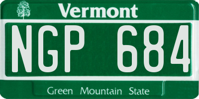 VT license plate NGP684