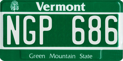 VT license plate NGP686
