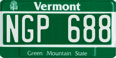 VT license plate NGP688