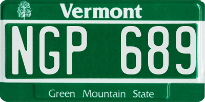 VT license plate NGP689