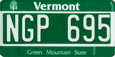 VT license plate NGP695