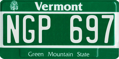 VT license plate NGP697