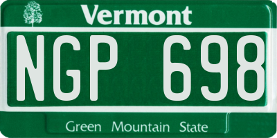 VT license plate NGP698