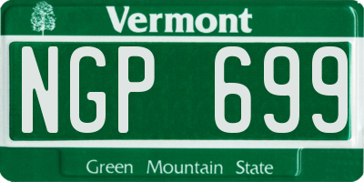 VT license plate NGP699