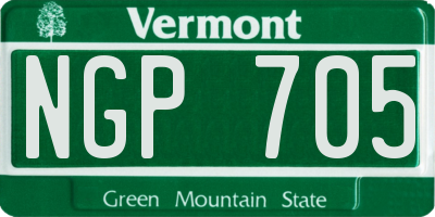 VT license plate NGP705