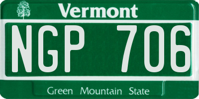 VT license plate NGP706