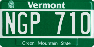 VT license plate NGP710