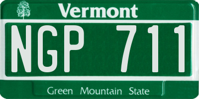 VT license plate NGP711
