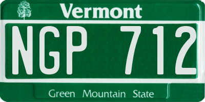 VT license plate NGP712