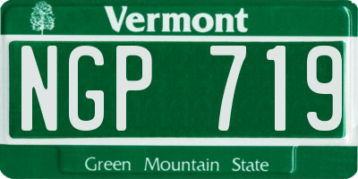 VT license plate NGP719