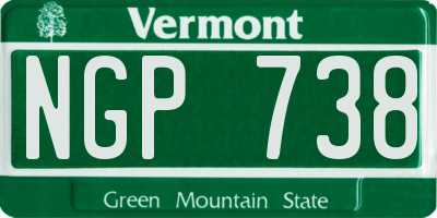 VT license plate NGP738