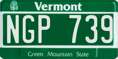 VT license plate NGP739