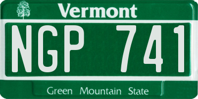 VT license plate NGP741