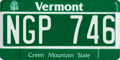 VT license plate NGP746