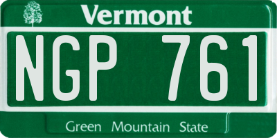 VT license plate NGP761