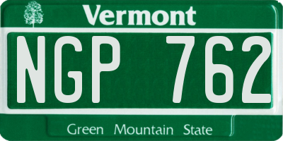 VT license plate NGP762