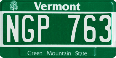 VT license plate NGP763