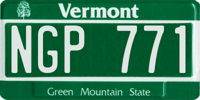VT license plate NGP771