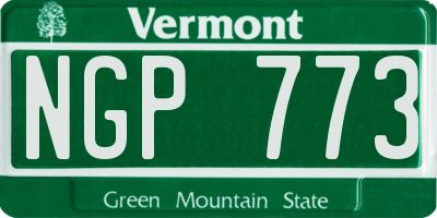 VT license plate NGP773