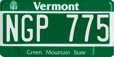 VT license plate NGP775