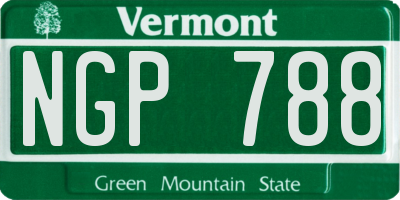 VT license plate NGP788