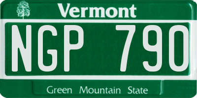 VT license plate NGP790
