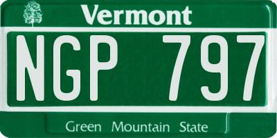 VT license plate NGP797