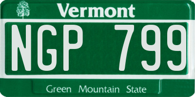 VT license plate NGP799
