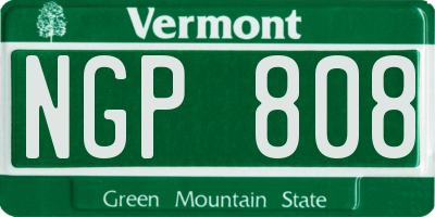 VT license plate NGP808