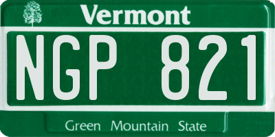 VT license plate NGP821