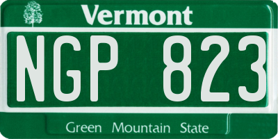 VT license plate NGP823