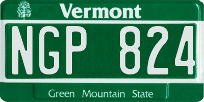 VT license plate NGP824