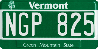 VT license plate NGP825