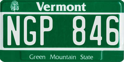 VT license plate NGP846