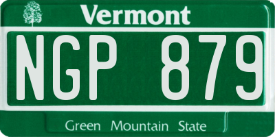 VT license plate NGP879