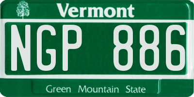 VT license plate NGP886