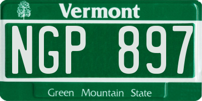 VT license plate NGP897