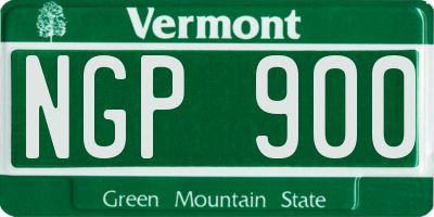 VT license plate NGP900