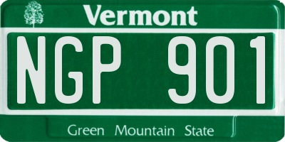 VT license plate NGP901