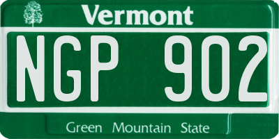VT license plate NGP902