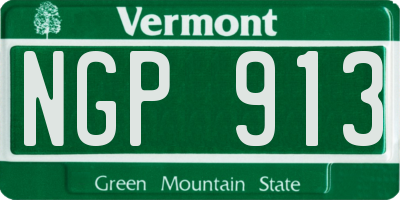 VT license plate NGP913