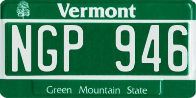 VT license plate NGP946